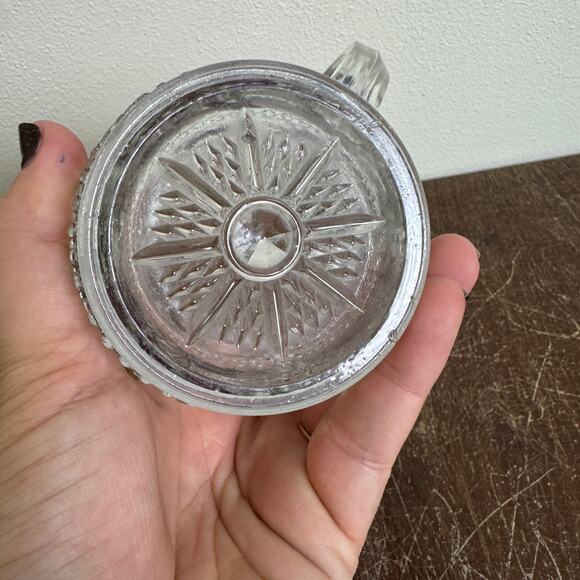 US‎ Glass Flower & Cane Antique 1895-1912 Purple Gold Flower Creamer - Picture 6 of 10